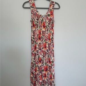 Patrons of Peace Multicolor Floral Midi Dress